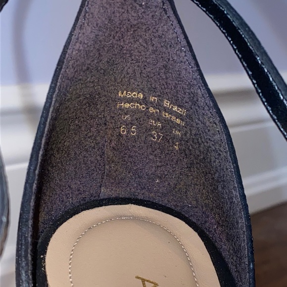 Black Suede 3.25” Round Heeled Sandal - Picture 2 of 3